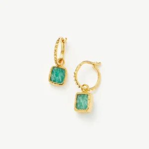 Missoma Mini Pyramid Charm Hoop Earrings