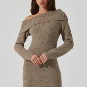 ASTR THE LABEL Leya Off Shoulder Sweater Dress