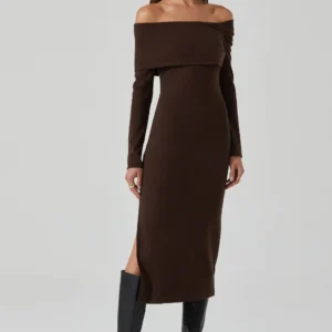 ASTR THE LABEL Jada Off Shoulder Midi Dress
