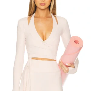 WeWoreWhat Long Sleeve Wrap Top